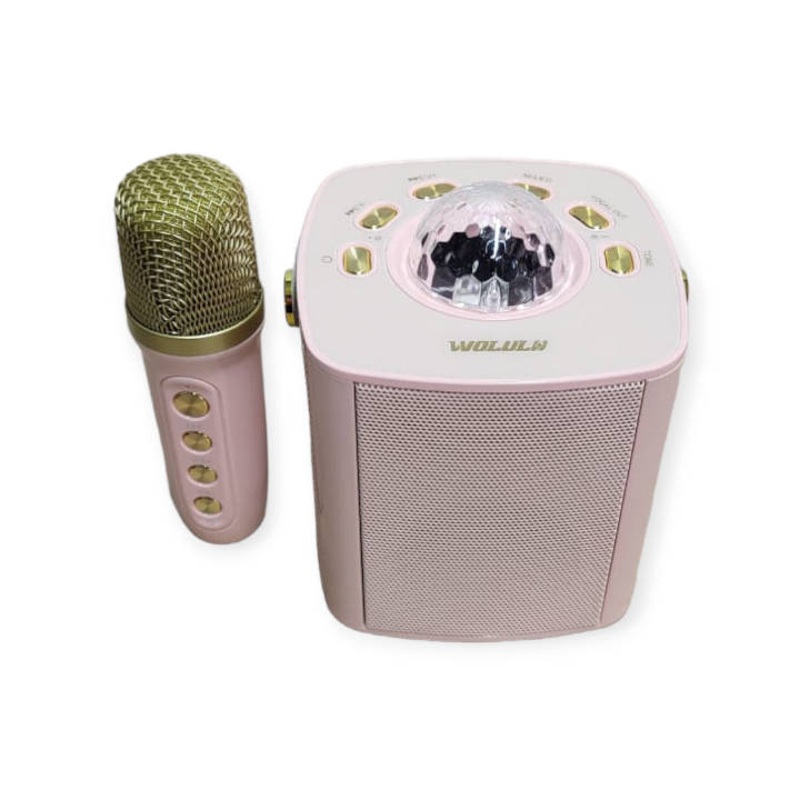 Wolulu AS-50199 Wireless Bluetooth Karaoke Speaker With Microphone + RGB Mini Magic Ball Light