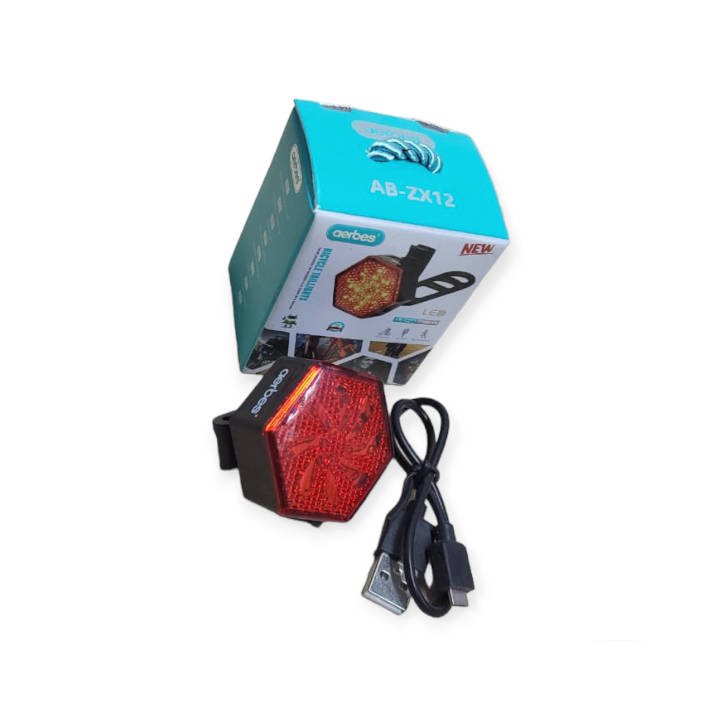 Aerbes AB-ZX12  Bicycle Tail Light Red 500mah Battery
