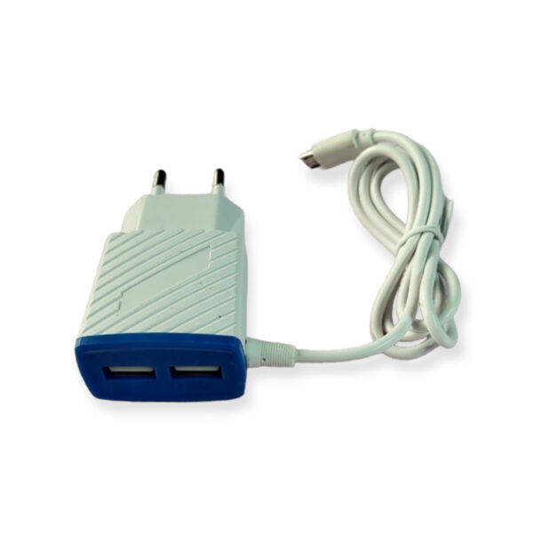 Treqa SE-C05 Dual Port USB Wall Charger And Built In Micro USB Cable