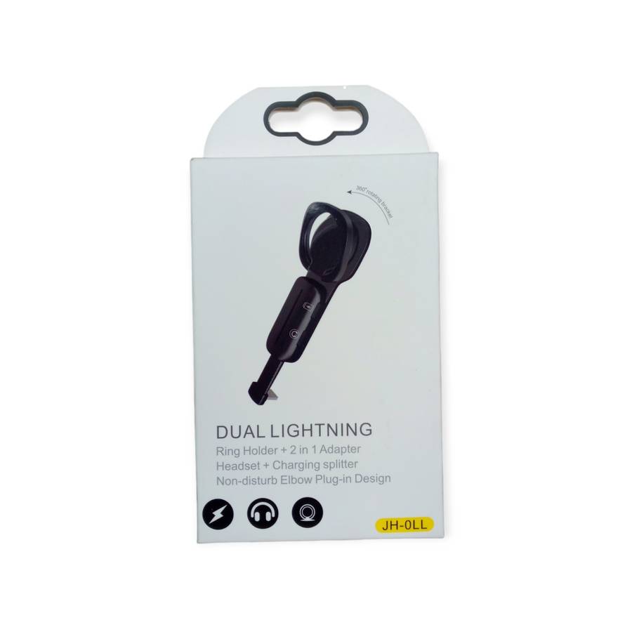 JH-0LL iPhone Charging And Audio Splitter Ring Holder Adapter