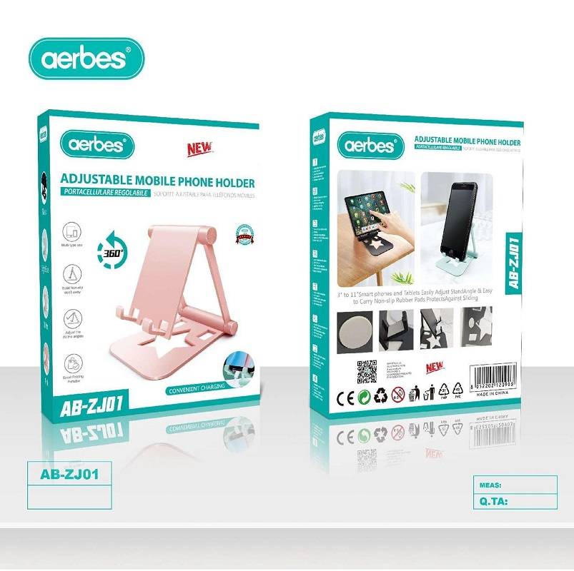 Aerbes AB-ZJ01 360° Rotation Adjustable Foldable Mobile Phone Holder