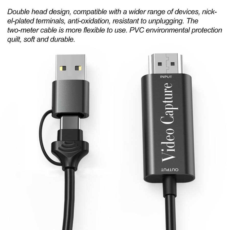 169 USB + Type C to HDMI Video Capture 2M