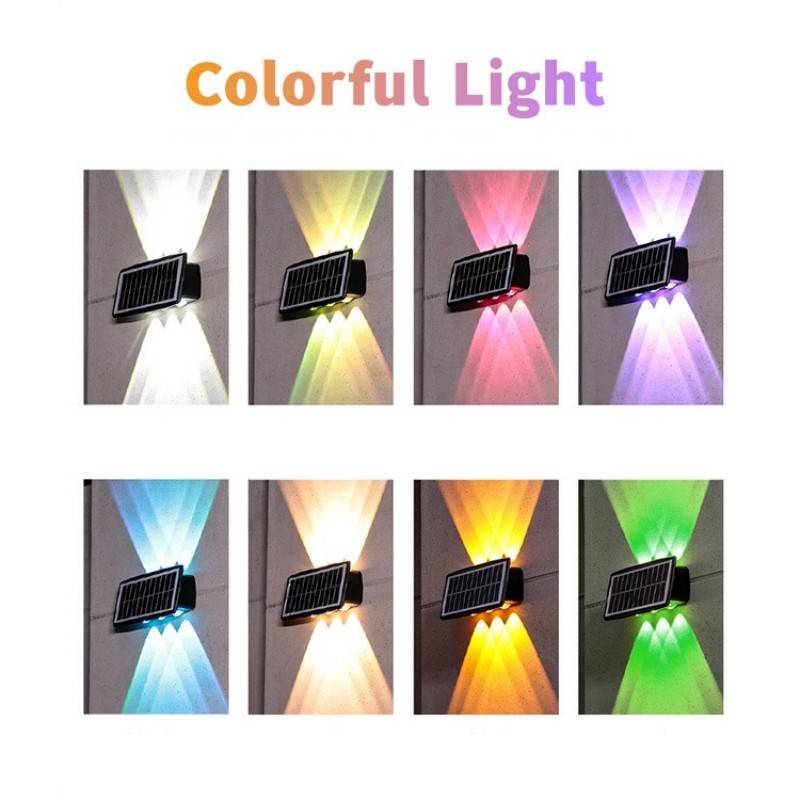 FA-K03C Triple Light Source Solar Powered Sensor Wall Light RGB With 2 Lighting Modes