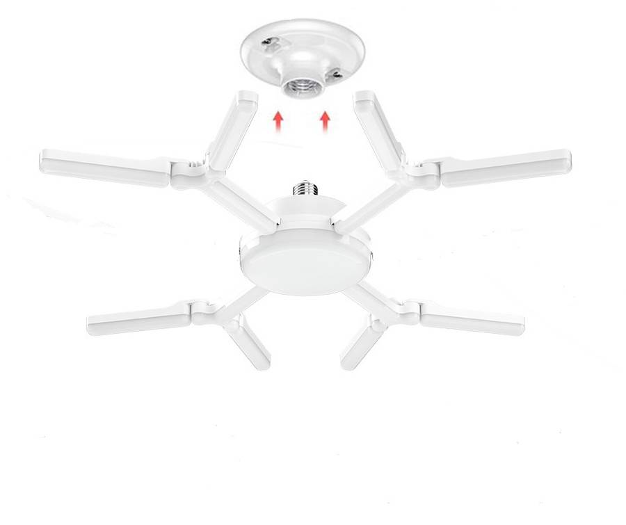 FA-004  E27 LED Snowflake Shape Foldable Pattern Changing Light 80W 6500K