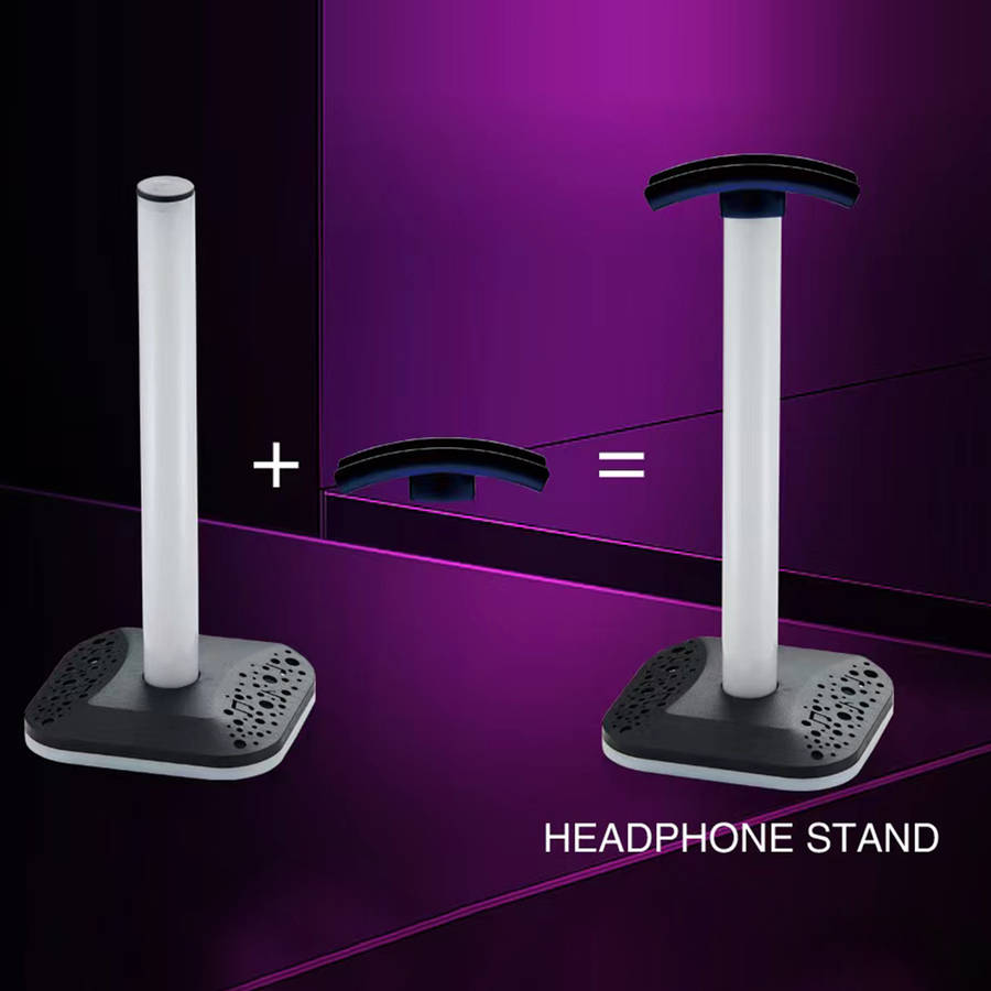 XF0799  RGB Universal Desktop Headphone Stand Anti Scratch T-20