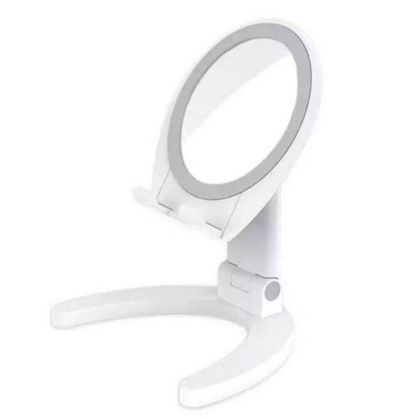 Foldable And Portable Phone Holder With Mirror Vanity