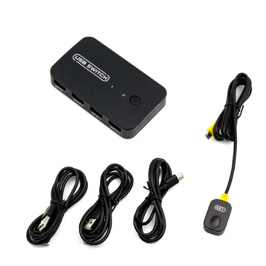 SE-L92 USB 2.0 KVM Switch Box 2 in 4 Out