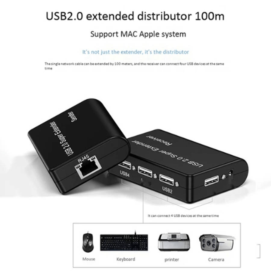 XF0095 USB2.0 4 Port Super Network Extender 100M