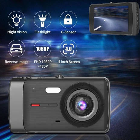 Aerbes AB-Q608 4.0 inch 1080p Dash Cam With Rear View Camera