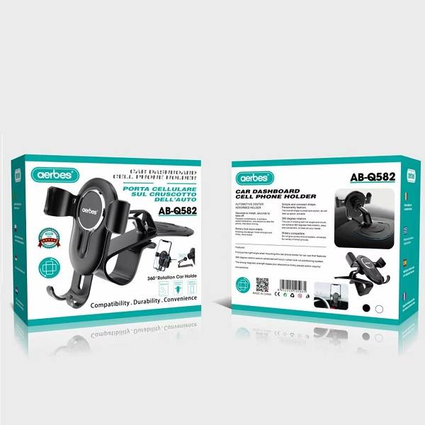 Aerbes AB-Q582 Car Dashboard Cellphone Holder With 360° Rotation