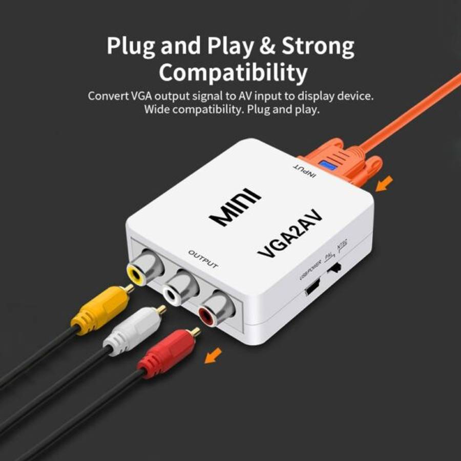 TK-H126 Tangka VGA To AV Converter Adapter