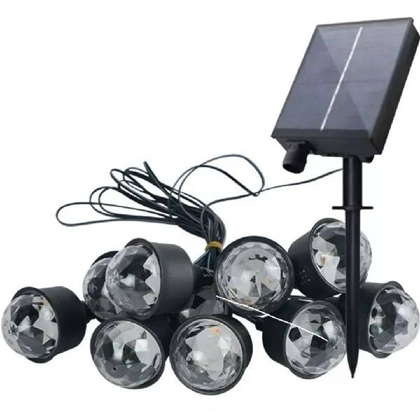 FA-DC6887T Solar Garden Ambient String Lights 2 In 1 Color Warm White+ RGB