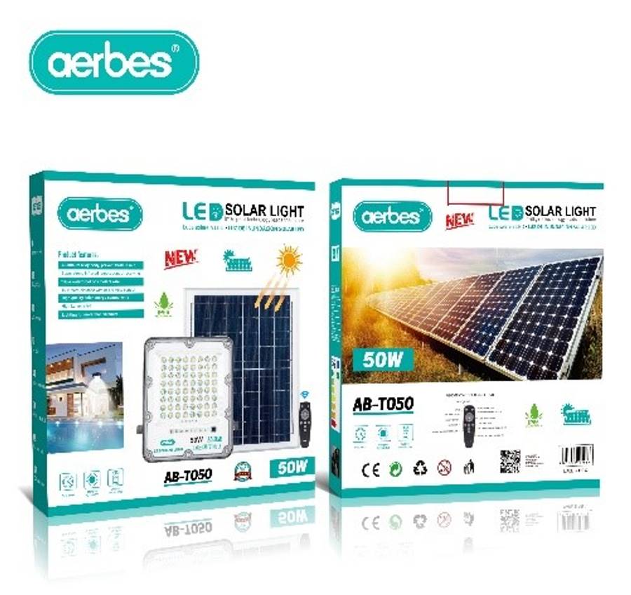 Aerbes AB-T050 50W  Solar Powered LED Floodlight