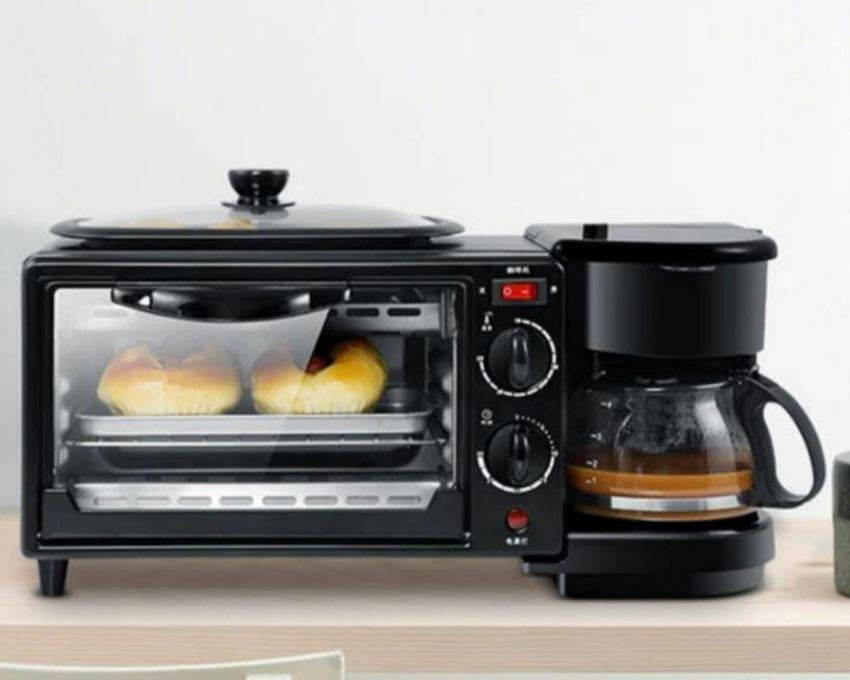 RAF R.5308R Breakfast Maker 9L With Oven Coffee Maker And Frying Pan 3 In 1