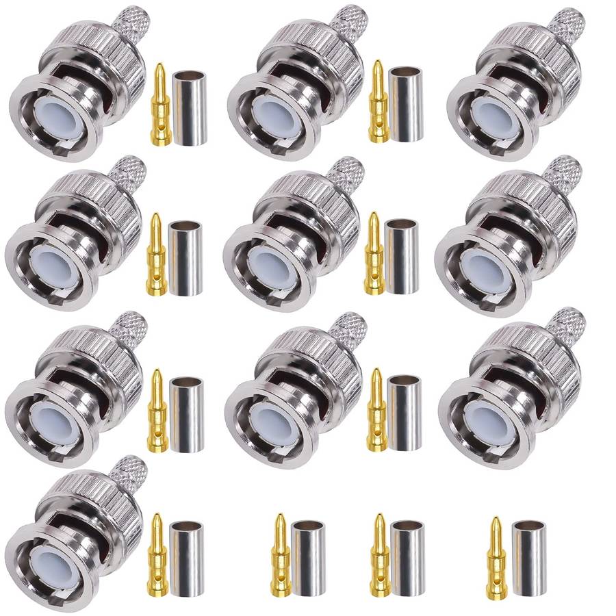 Cold Pressed BNC Male 75-5 Wire Joint Pack Of 100