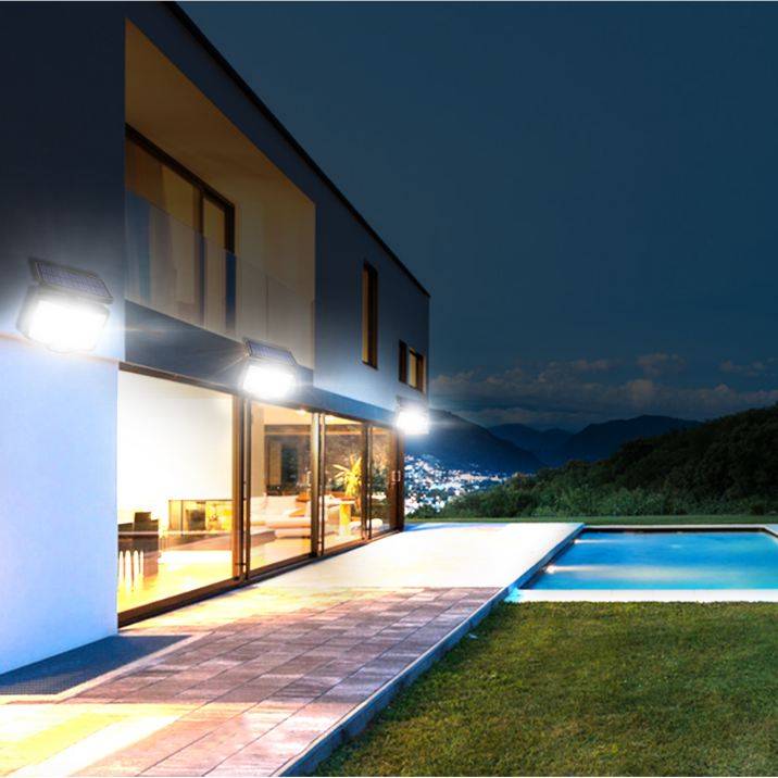 FA-2168B Solar Powered Sensor 104COB Wall Light