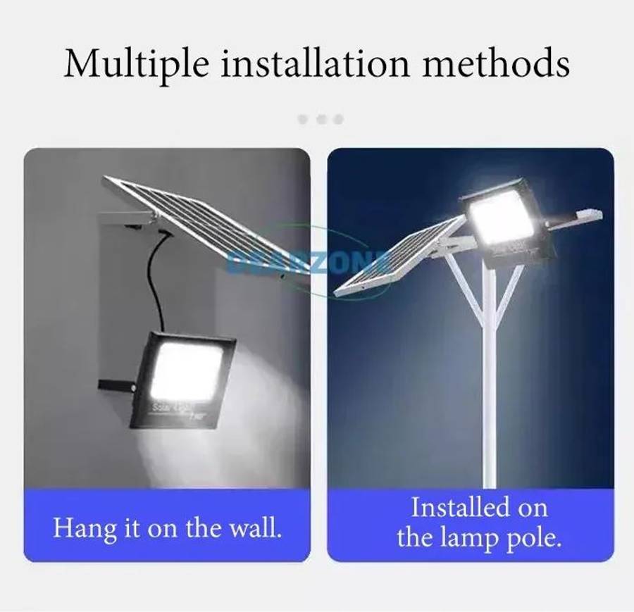 FA-GTX-800W Solar Powered Flood Light With Solar Panel &amp; Remote Control