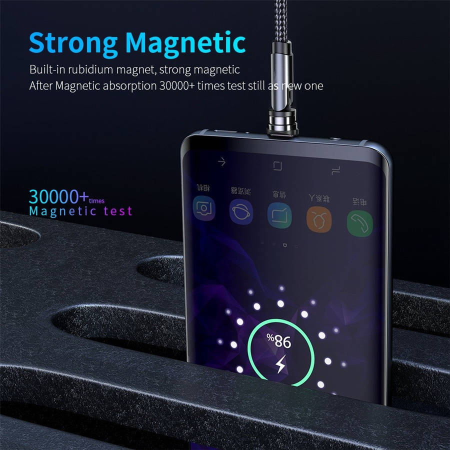 Treqa CA-847 Magnetic 3 in 1 Cable Type C. Lighting And V8 3.4A