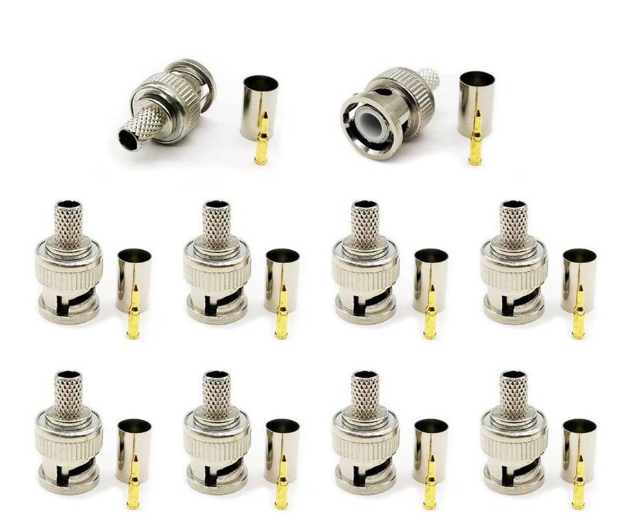 Cold Pressed BNC Male 75-5 Wire Joint Pack Of 100