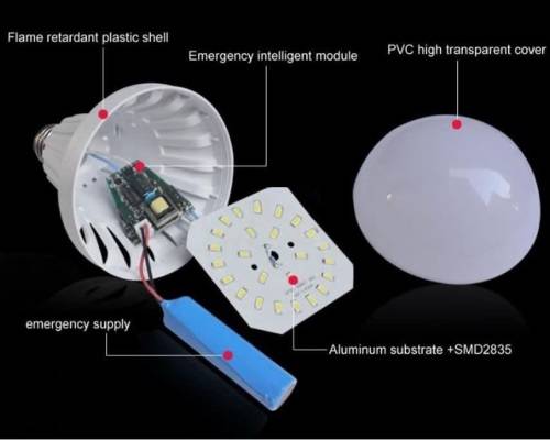 ZYF-YJ01-9W LED Intelligent Rechargeable B22 Bulb