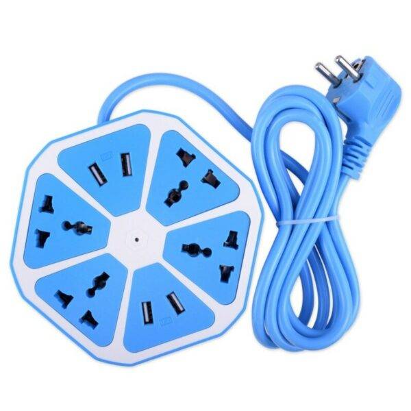 JG23192 Hexagon Power Socket with 4 USB Ports