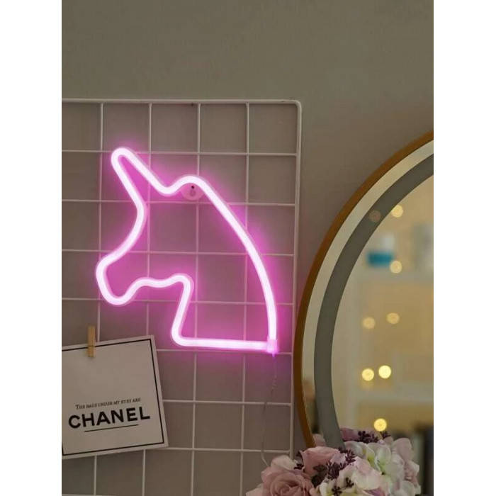 FA-A19 Unicorn Head Neon Sign Lamp USB And Battery Operated