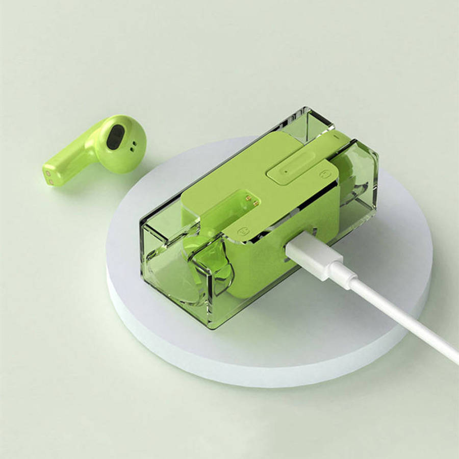 AS-50273 Translucent Bluetooth Headset Intelligent Digital Display