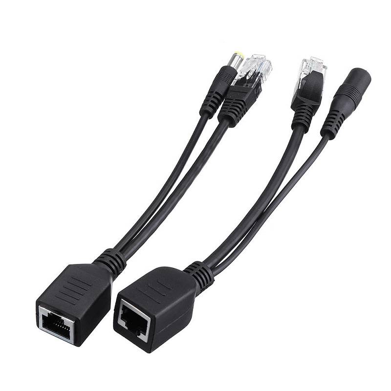 SE-L96 POE Cable Splitter + Injector Set Black