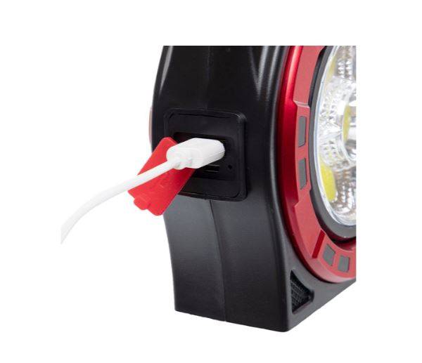 FA-6678C 20W Solar Powered Portable COB Light With 3 Light Sources and USB Charging