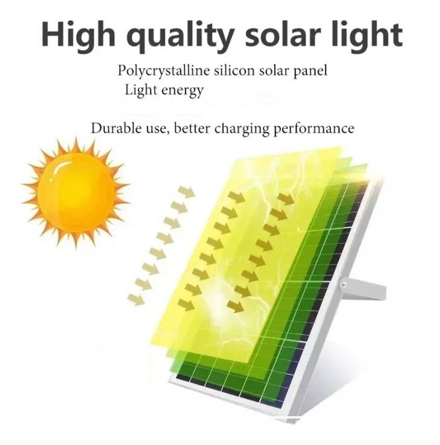 FA-GTX-800W Solar Powered Flood Light With Solar Panel &amp; Remote Control