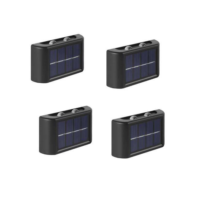 FA-04LED Portable Solar Powered Up and Down LED Outdoor Wall Lights 4LED White