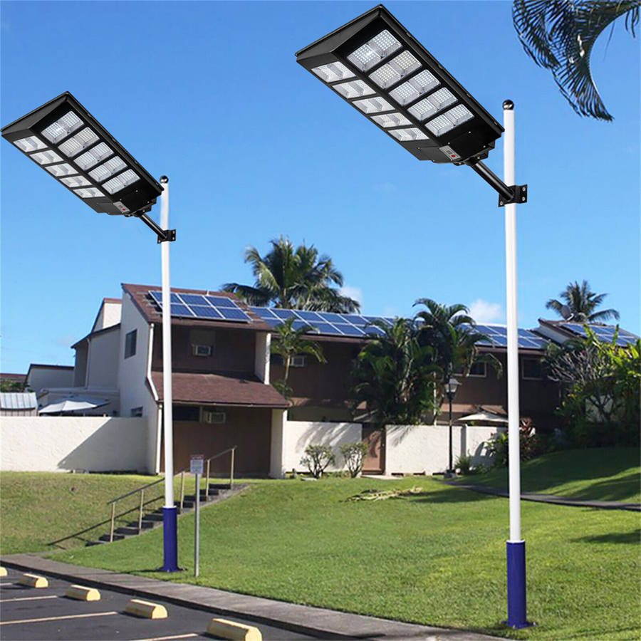 FA-5288-300W Solar Powered Street Light With Pole Arm + Remote Control