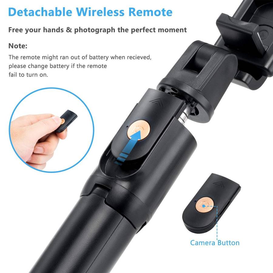 Ananas AS-50425 Bluetooth Selfie Stick Integrated Tripod For IOS And Android K10