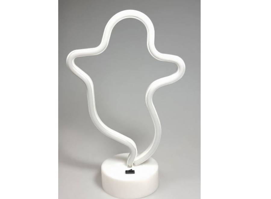 B-25 USB DC Cable Or Battery Operated Ghost Neon Lamp With Base And On/Off Switch