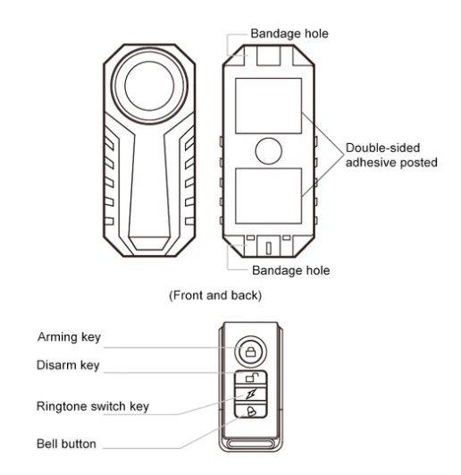 XF000051 Motorbike And Bicycle Anti Theft Alarm