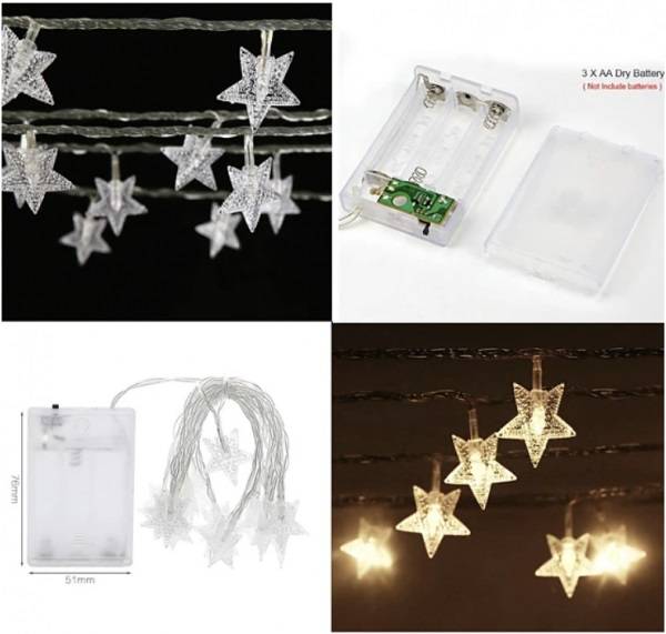JG3108 5M Battery Operated Star Christmas String Light