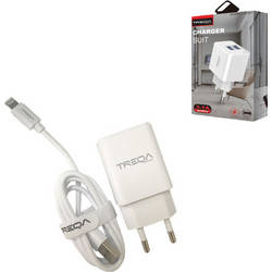 Treqa CS-221-IOS Dual 3.1A USB Wall Charger With Lightning USB Cable