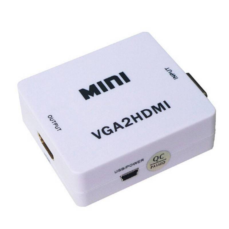 Treqa HDV-552 VGA To HDMI Converter Adapter 1080P Audio Connector