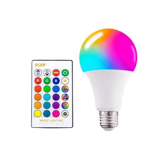Aerbes AB-Z886 RGB LED E27 Bulb With Remote Control 9W