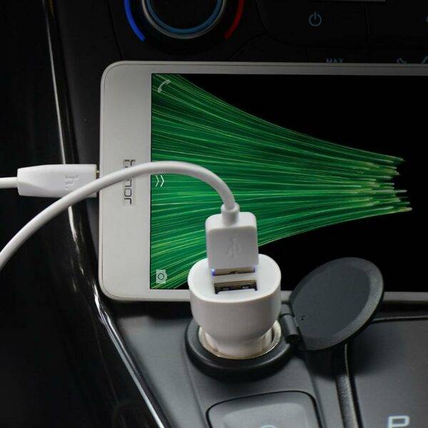 Aerbes AB-Q538i Dual USB Car Charger With iPhone Cable