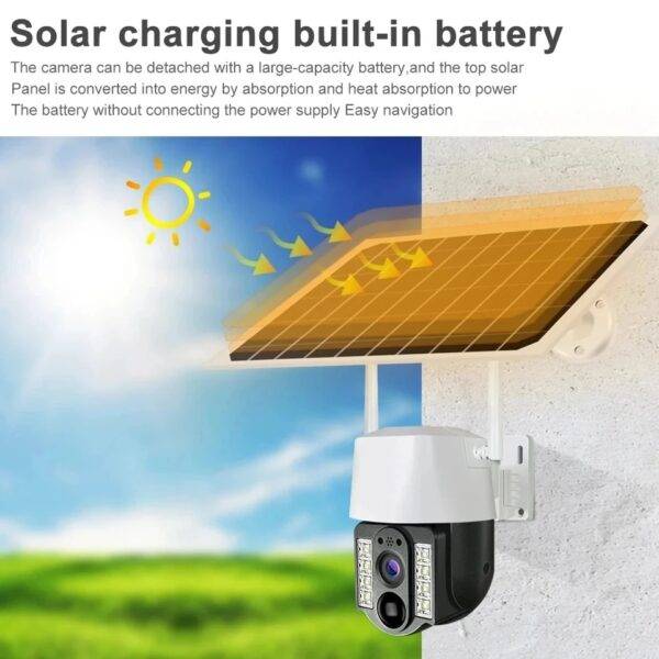 Aerbes AB-JK69-G 4G 3MP Dual-Light Solar Camera PIR, 2-Way Audio, 8000mAh Battery V380 Pro