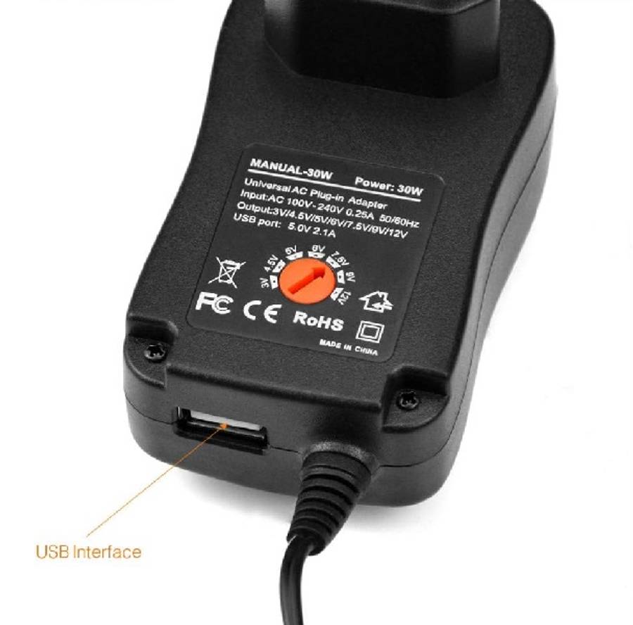 SE-30W 30W 3V - 12V Universal Adapter