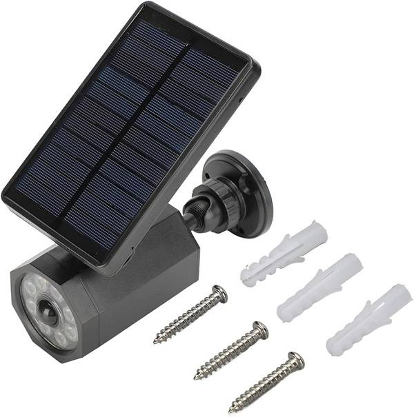 Aerbes AB-TY50 LED Solar Powered Wall Motion Sensor Light Dummy Camera 20W