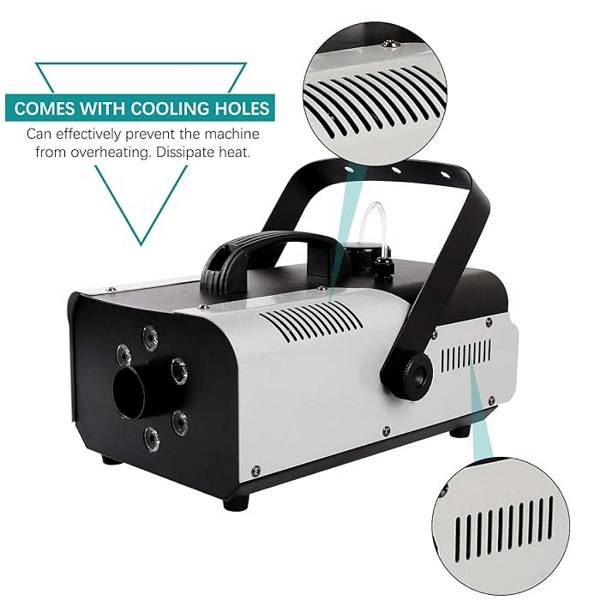 PM-013 Fog Machine Dual Control With 6 LED Light + Remote Control
