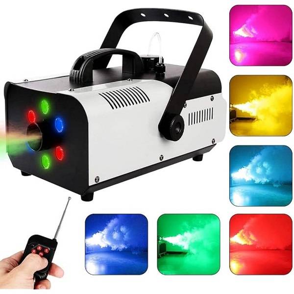 PM-013 Fog Machine Dual Control With 6 LED Light + Remote Control