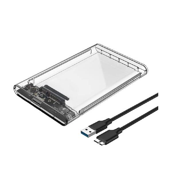 SE-L133 Sata USB 3.0 Hard Drive Enclosure, Clear Case 2.5"