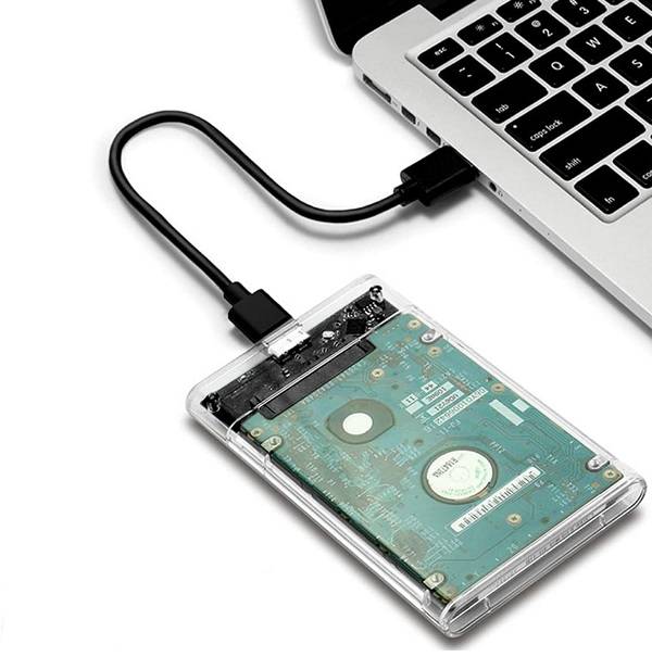 SE-L133 Sata USB 3.0 Hard Drive Enclosure, Clear Case 2.5"