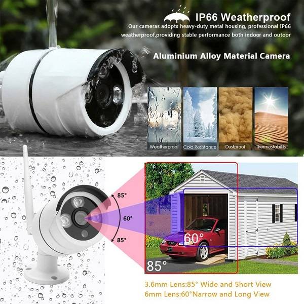 Aerbes AB-JK18 Wifi Camera Surveillance Kit 4 Channel