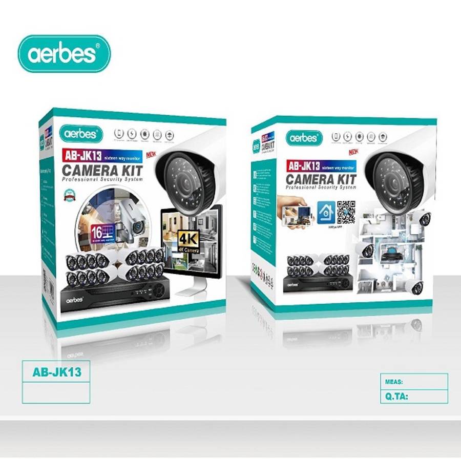 AHD DVR 16 Channel Wired Surveillance Kit 4K Camera