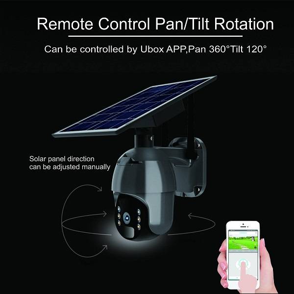 SE-S12-4G  Solar Powered Outdoor Surveillance PTZ Camera Ubox App